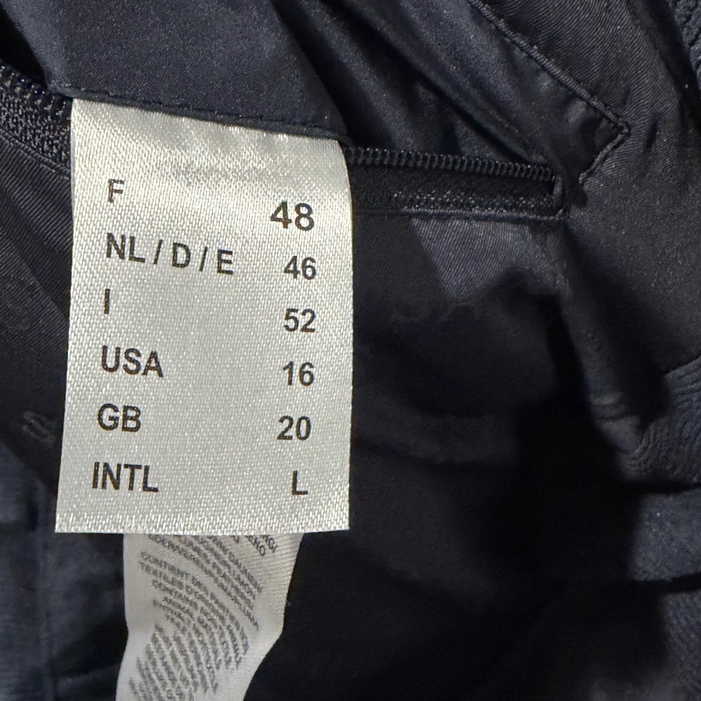 Saint James Juliana Jacket Womens 16 Navy Blue Quilted Down Corduroy Collar - Picture 5 of 10